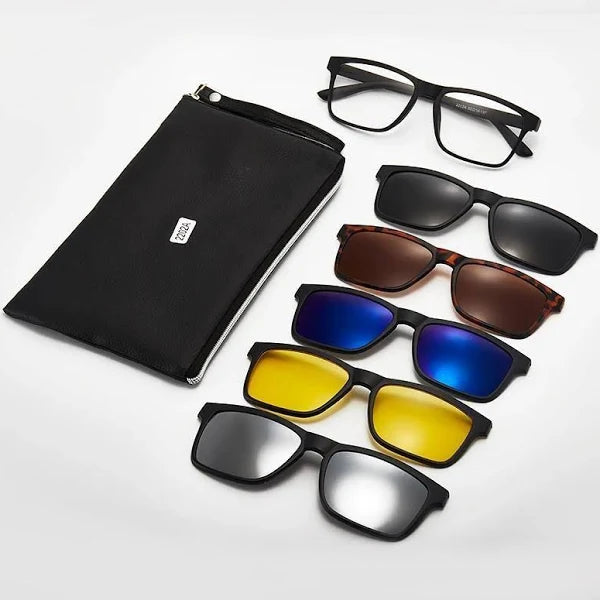 COMBO GAFAS MAGNÉTICAS 5 EN 1